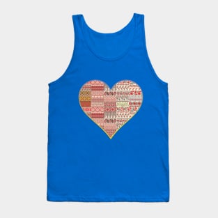 Heart with embroidery Tank Top